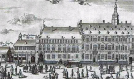 Altes Rathaus an der Trostbrücke (Ansicht), um 1700